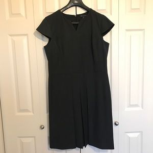 Grey Brooks Brothers dress with pleated skirt